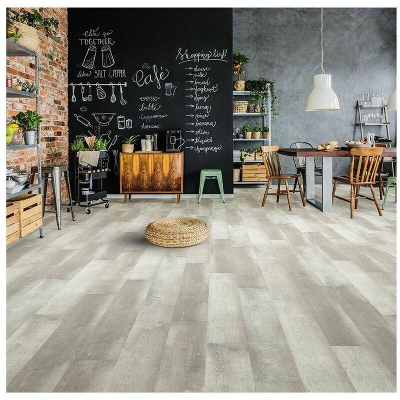 Lames pvc acoustique clipsables Harper ii Chêne grey 18x120 - Dimensions:18x120 - Chêne grey -2.16 m2