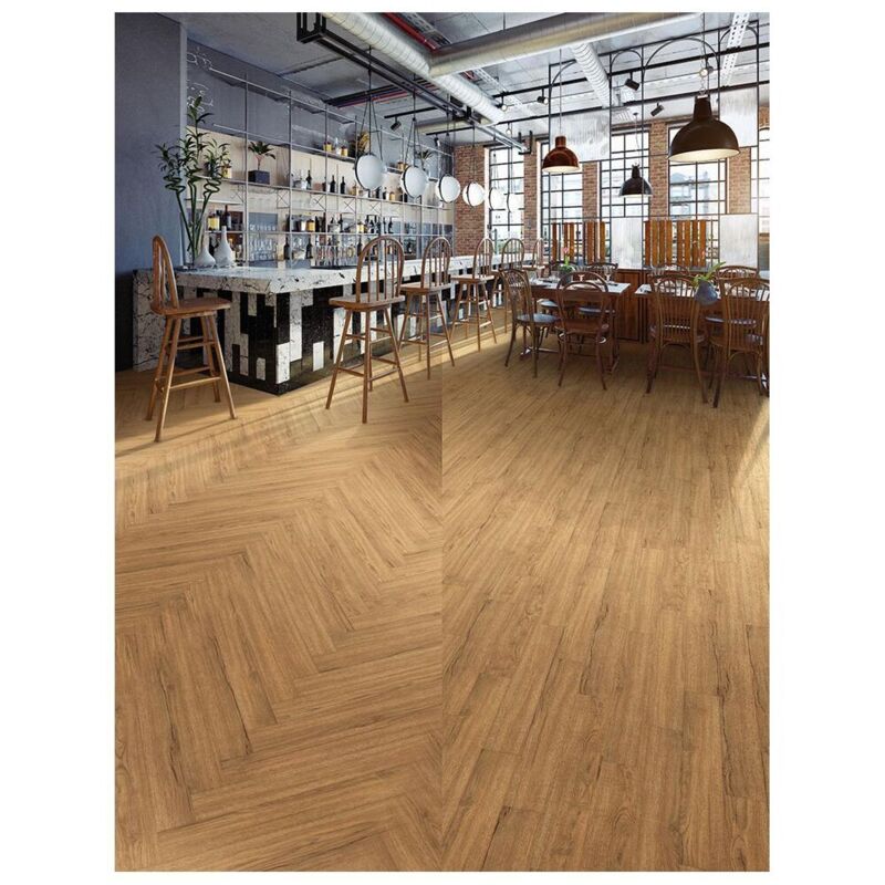 Lames pvc acoustique clipsables Harper ii Chêne château 18x120 - Dimensions:18x120 - Chêne château -2.16 m2