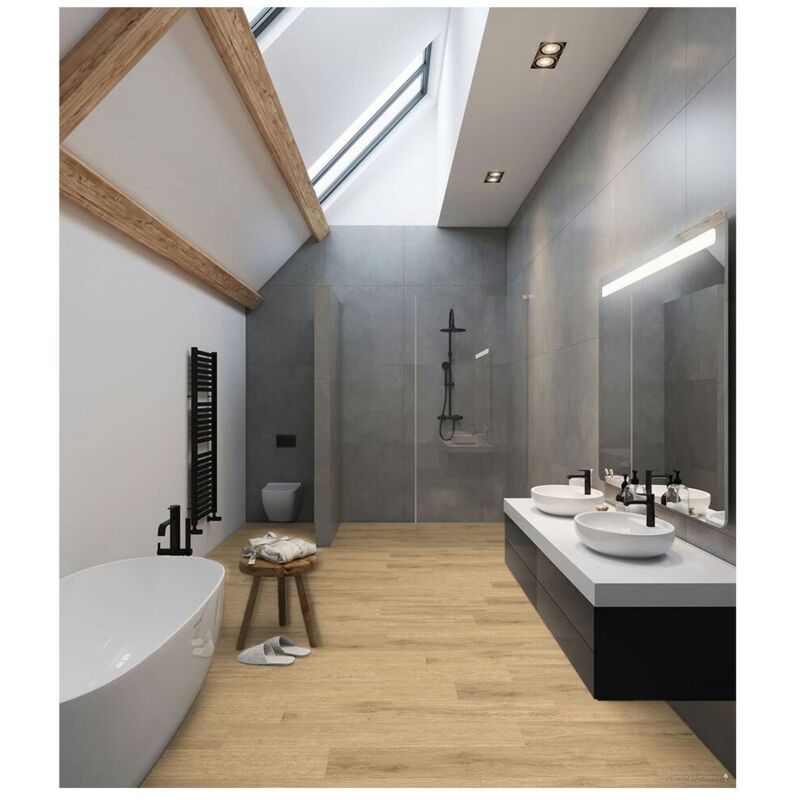 Lames pvc clipsables bâtons rompus Brinley ii Miami 18x122 - Dimensions:18x122 - Miami -2.20 m2