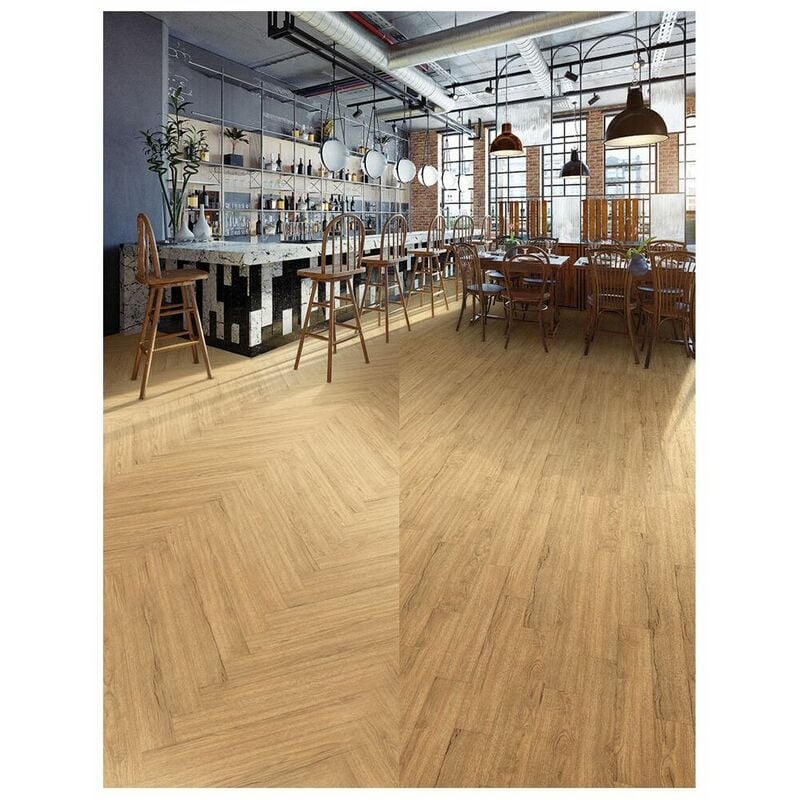 Lames pvc clipsables Harper i Chêne château 18x120 - Dimensions:18x120 - Chêne château -2.16 m2