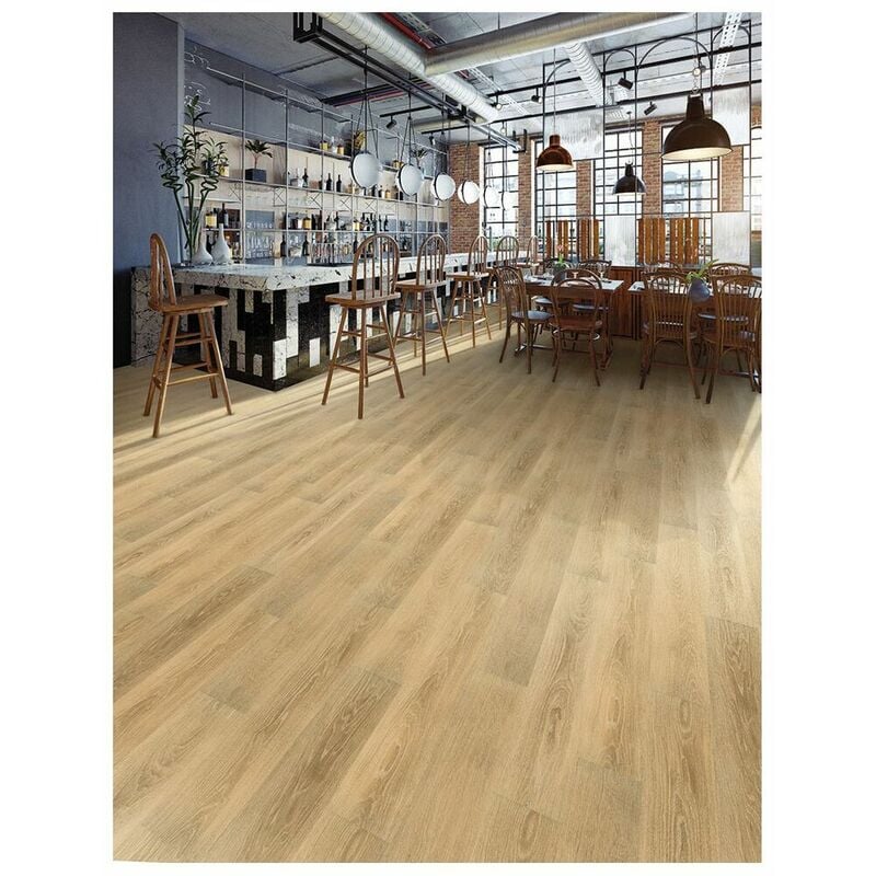 Lames pvc clipsables Harper i Chêne nature 18x120 - Dimensions:18x120 - Chêne nature -2.16 m2