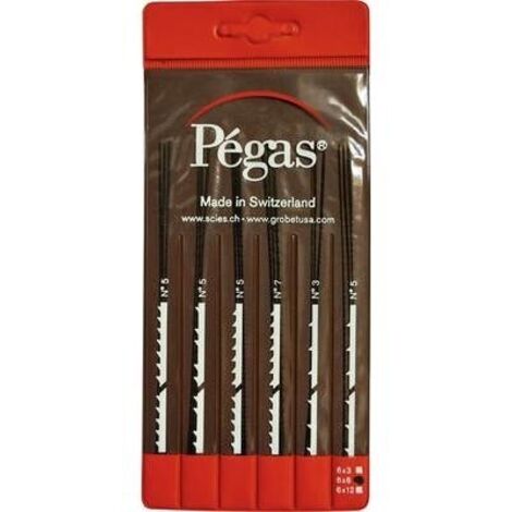 Lames scie à chantourner 6 pcs – PS906X6DI – Pour bois dur et métal – Découpe précise sans éclat – Compatible scies standards – Pegas - Y422701