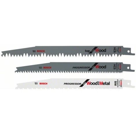 Lames scie sabre assorties par 3 2609256797 - scie electrique bosch