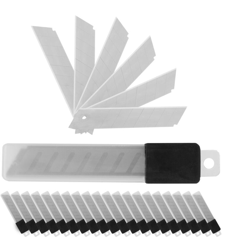 Relaxdays - Lames sécables, 1200 pièces, 7 points de rupture, tranchante, 18 mm, acier au carbone