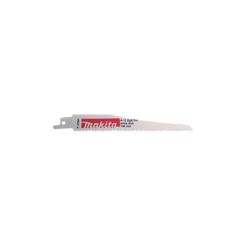Makita - Lame Bi-Métal toutes sortes de bois avec restes de métal, acier 2,5mm (fenêtres) Longueur utile 130mm, Qté 5 P-47064
