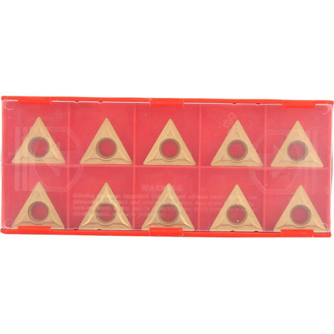 Lames triangulaires en carbure de tungstène 10 pièces/boîte inserts anti-impact TCMT 16T304 pour finition semi-finie