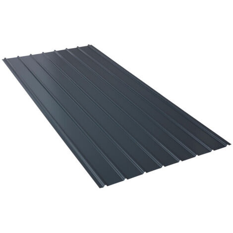 MCCOVER Lastra rigata in acciaio verniciato 2000 X 910 X 0,40 MM - Colore: Grigio antracite RAL 7016, spessore 0,40mm, larghezza 910mm, lunghezza 2000mm