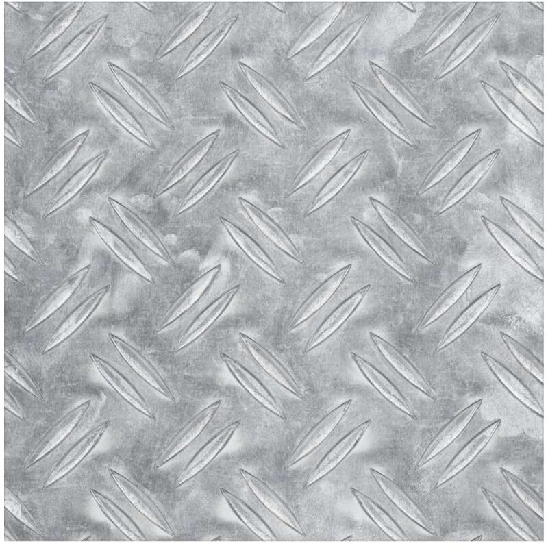 Image of Lamiera striata Alfer aluminium 500x250mm naturale - 37154