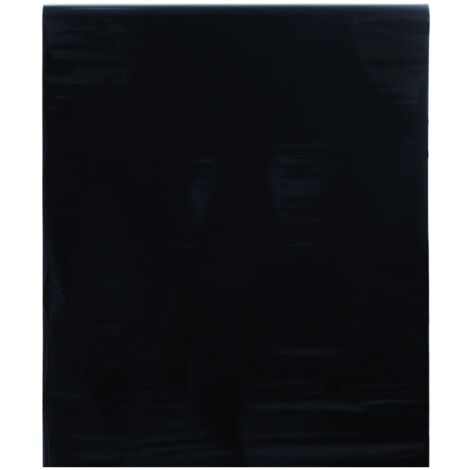 Lámina de ventana esmerilada estática PVC negro 60x500 cm