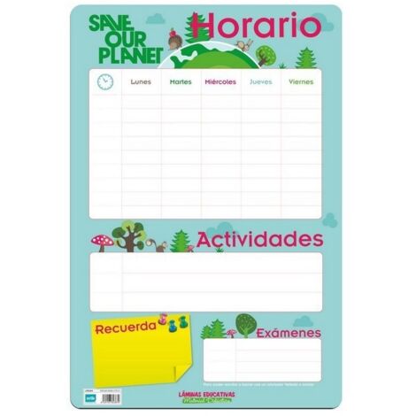 LAMINA ESCOLAR ERIK HORARIO ESCOLAR