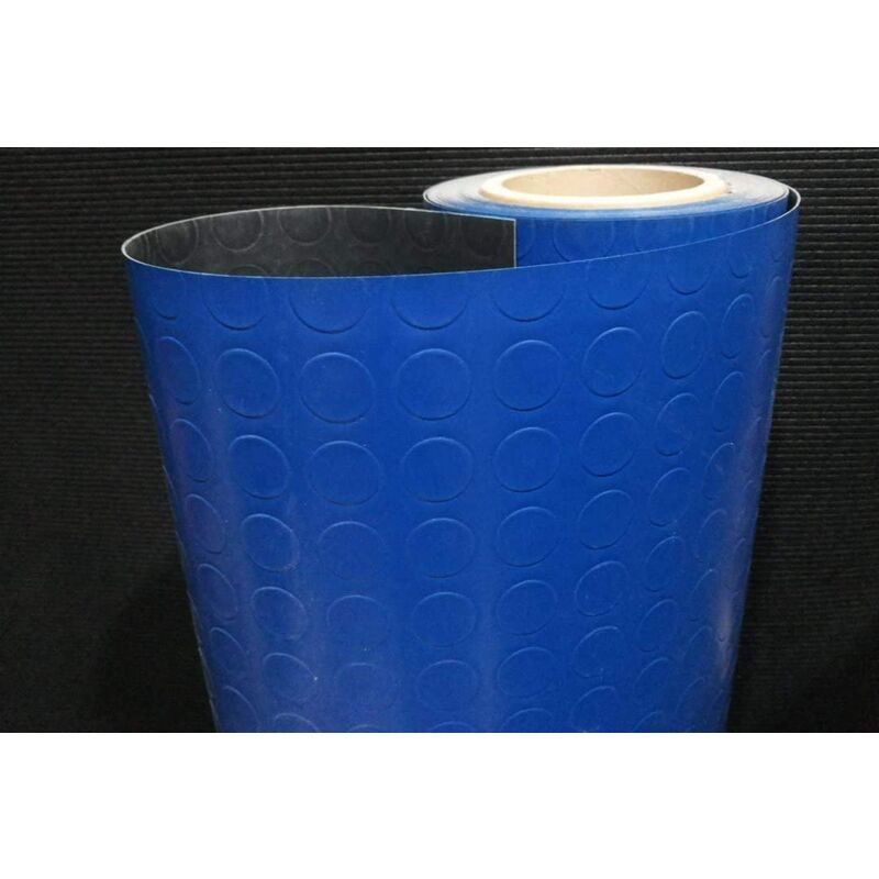 Lamina multiuso in pvc bullonato bollato utile per rivestimenti - larghezza 100CM - lunghezza al metro - spessore: 1,3MM - blu blue ble