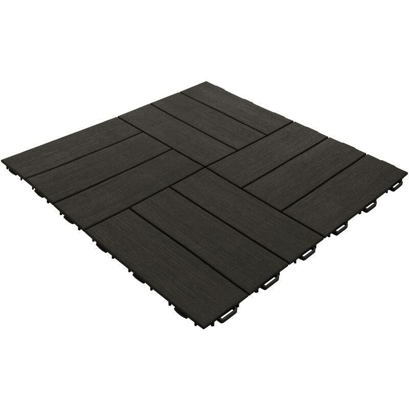 

Baldosa para terraza exterior de 55,5 x 55,5 cm efecto cruzado – Colección Marte - Marrón