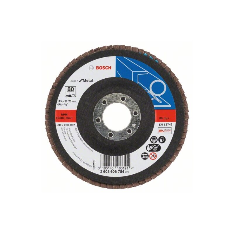 

Lamina/Flap Expert Met:115 Cónico Fv G80 - Bosch