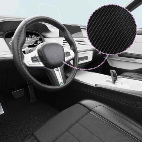 Láminas 4D para coche 2 uds negro mate 100x150 cm+50x150 cm