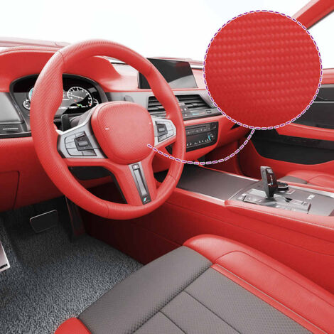 Láminas 4D para coche 2 unidades rojo 100x150 cm