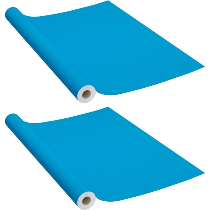 

Láminas autoadhesivas muebles 2 uds PVC azul celeste 500x90 cm - Azul - Vidaxl