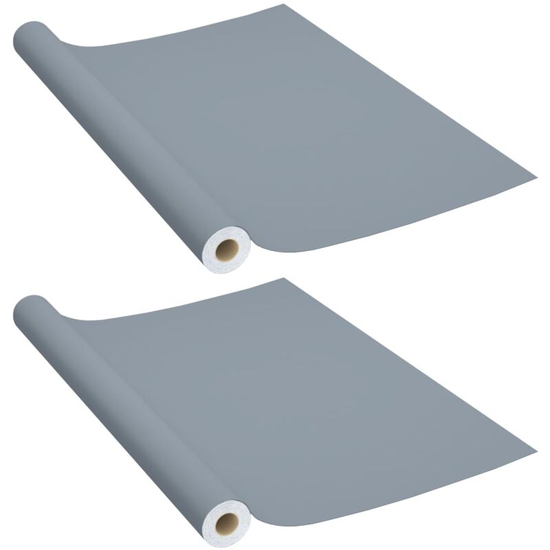 

Vidaxl - Láminas autoadhesivas muebles 2 uds PVC gris 500x90 cm - Gris