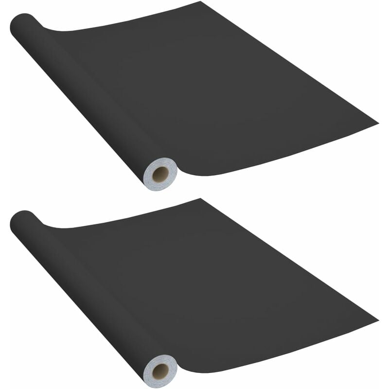 

Láminas autoadhesivas muebles 2 uds PVC negro 500x90 cm - Negro - Vidaxl