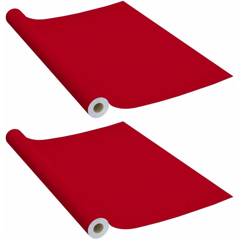 

Láminas autoadhesivas muebles 2 uds PVC rojo 500x90 cm - Rojo - Vidaxl