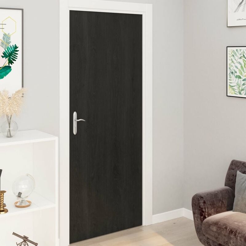 

Laminas autoadhesivas puertas 2 uds PVC madera oscuro 210x90cm