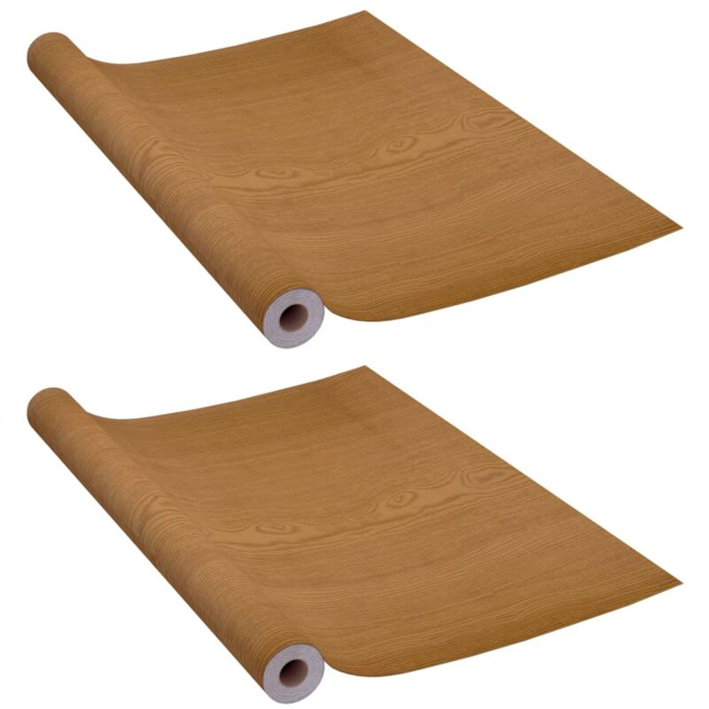 

Láminas autoadhesivas puertas 2 uds PVC roble claro 210x90cm - Marrón - Vidaxl