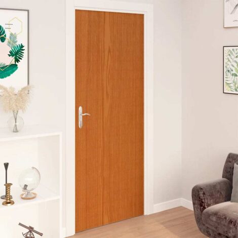 Láminas autoadhesivas puertas 4 uds PVC roble claro 210x90 cm