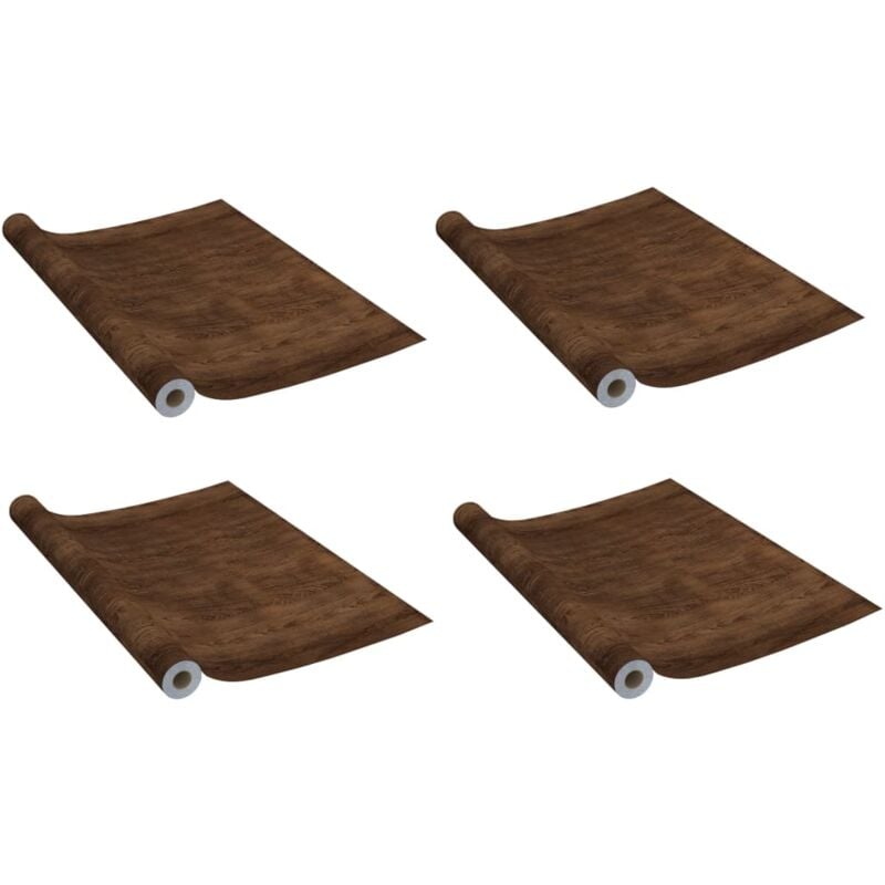 

Láminas autoadhesivas puertas 4 uds PVC roble oscuro 210x90 cm - Marrón - Vidaxl