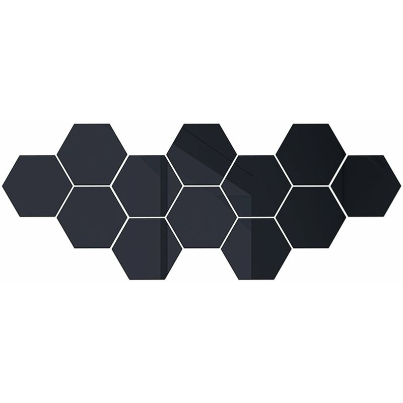 

Laminas de espejo hexagonales reflectantes flexibles Azulejos de espejo autoadhesivos Pegatinas de espejo sin vidrio,Negro, tipo 3