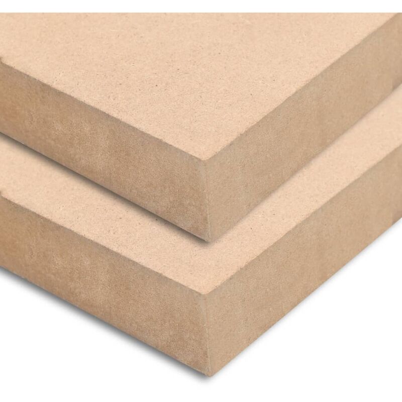 

Láminas de MDF rectangulares 2 unidades 120x60 cm 25 mm