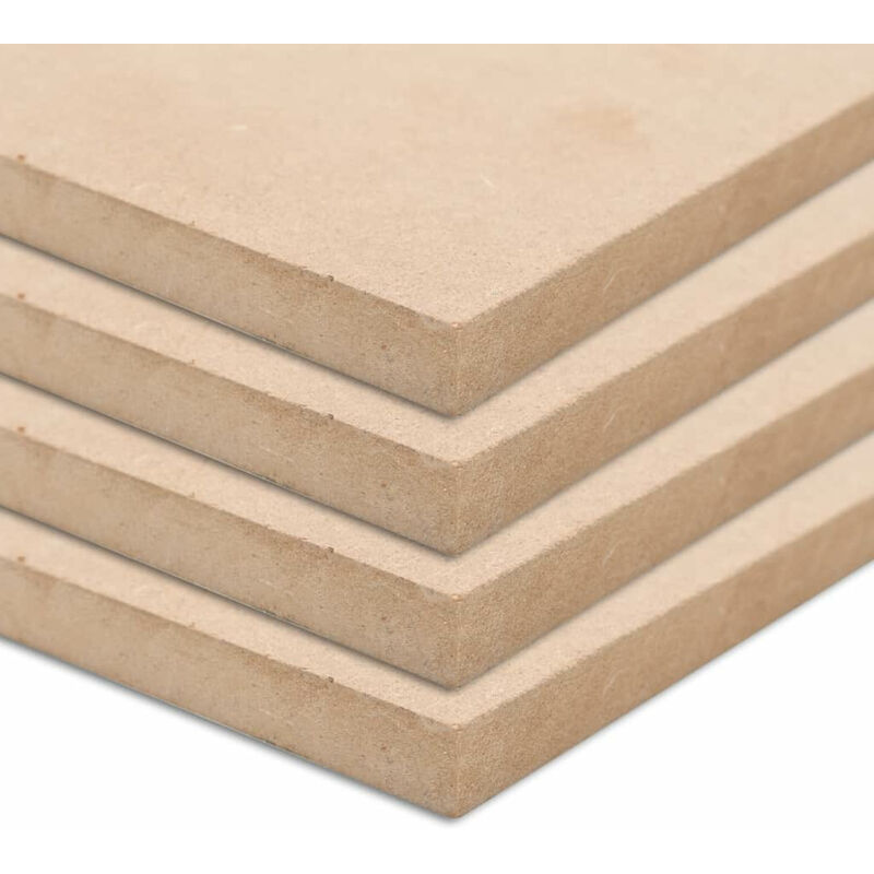 

Laminas de MDF rectangulares 4 unidades 120x60 cm 12 mm