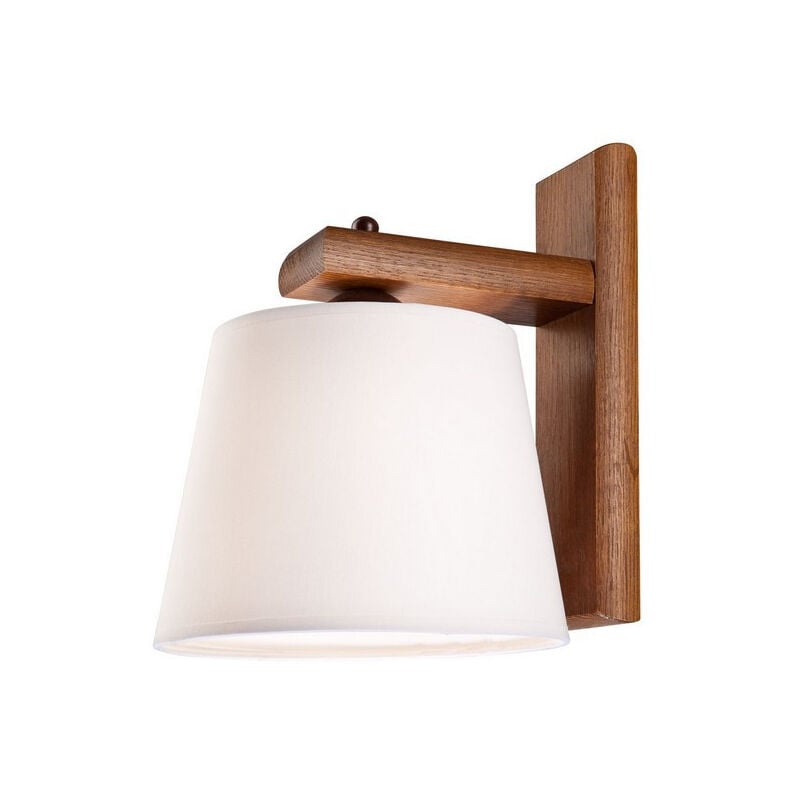 Lamkur Aida Applique avec abat-jour en tissu Noyer Chêne, 1x E27