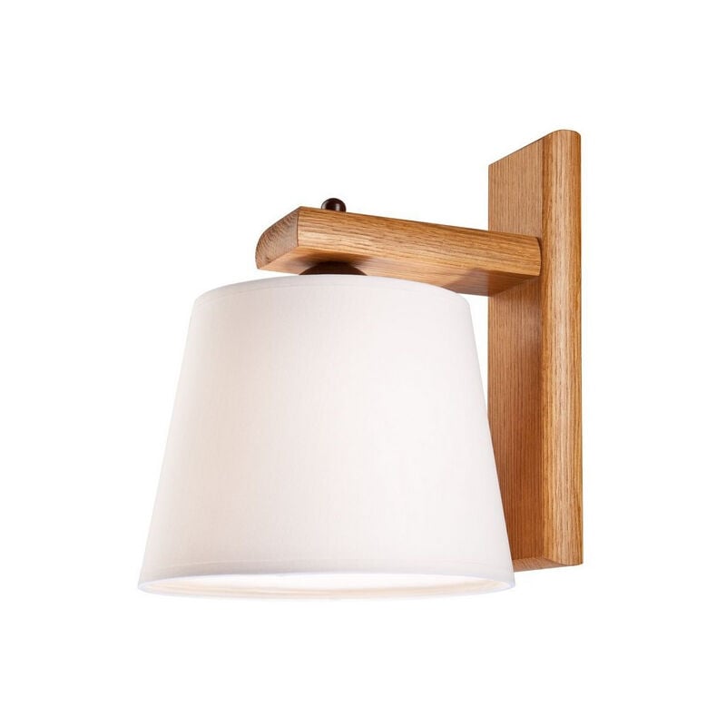 Lamkur Aida Applique Avec Abat-jour Tissu Chêne Rustique, 1x E27