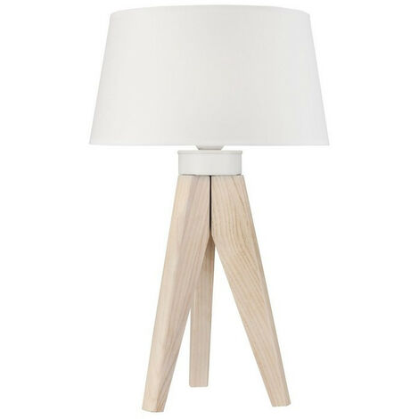 Lampada da tavolo legno di mango chiaro 50 cm KOLIDAM 