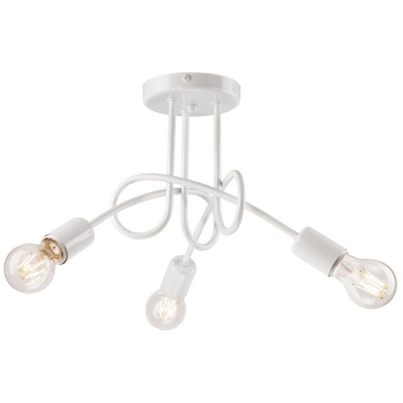 Image of Lamkur Camilla Flexi Camilla Multi Arm Lampada da soffitto semi-incasso bianca, 3x E27
