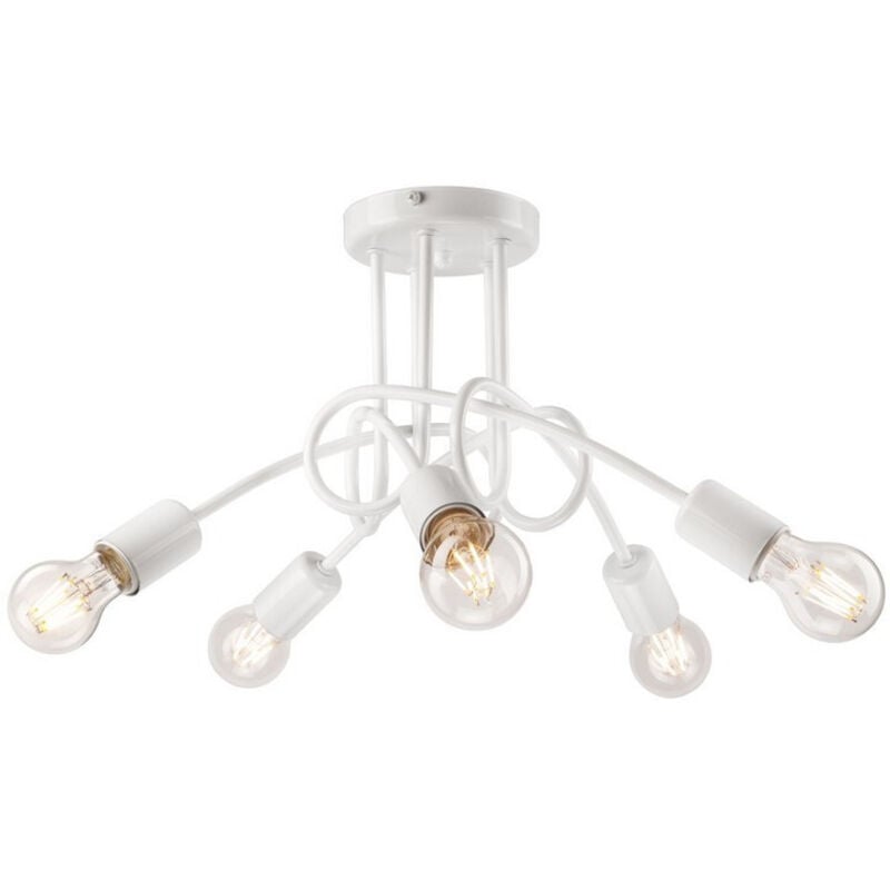 Image of Lamkur Camilla Flexi Camilla Multi Arm Lampada da soffitto semi-incasso bianca, 5x E27