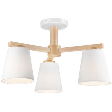 Lamkur Ellie Multi Arm Halbbündige Deckenleuchte Weiß, 3x E27