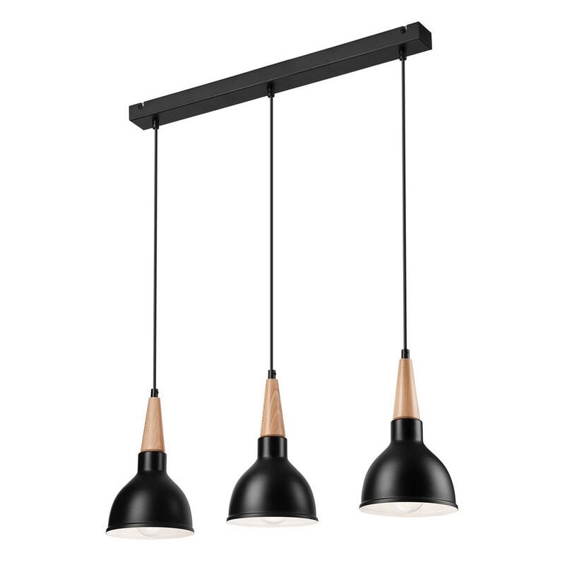Lamkur Francesca Plafonnier suspendu Bar noir, 3x E27
