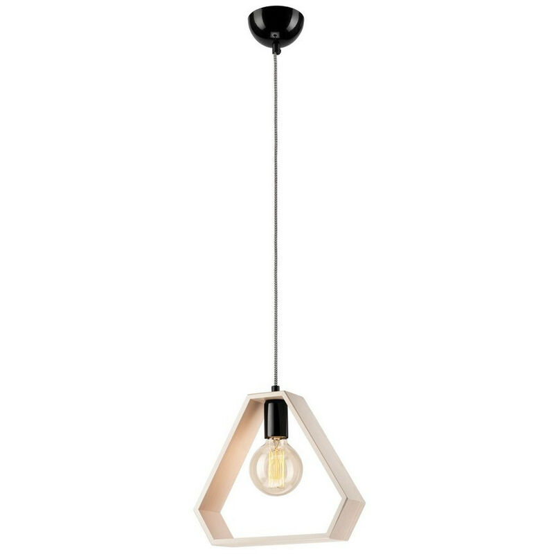 Image of Lamkur Lighting - Lamkur Lampada da soffitto a sospensione Wire Frame bianca, 1x E27