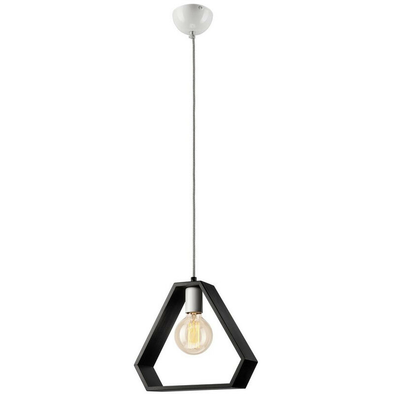 Image of Lamkur Lighting - Lamkur Lampada da soffitto a sospensione Wire Frame Wengé, 1x E27