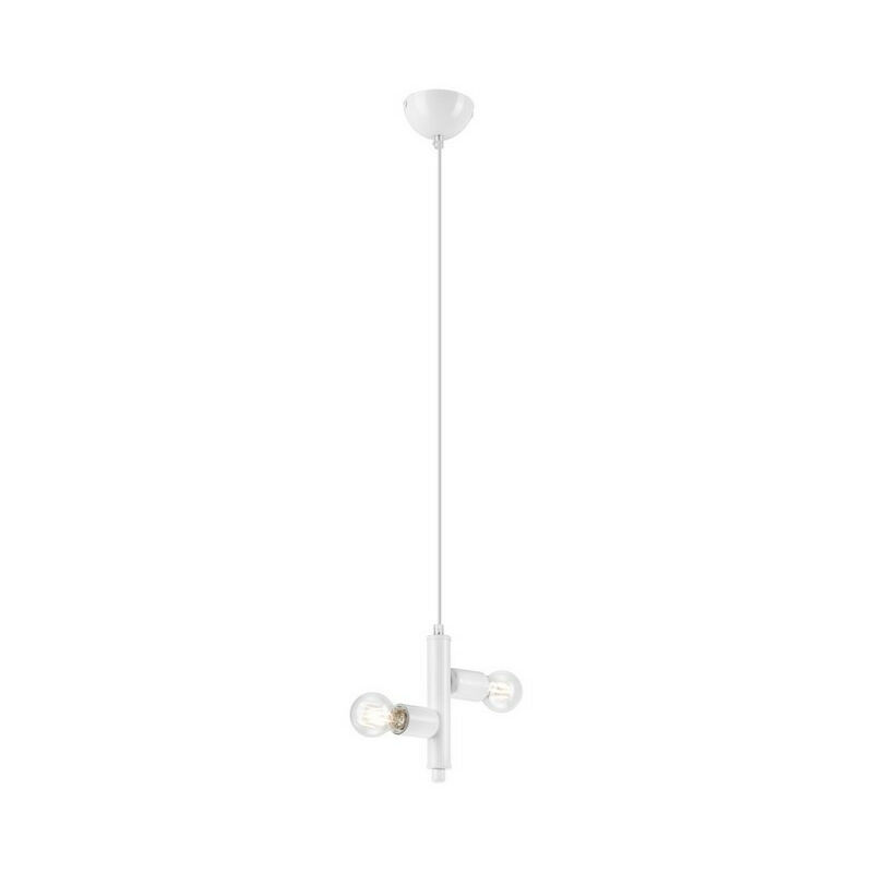Image of Lamkur Lighting - Lamkur Linda Modern Plafoniera a sospensione multibraccio bianca, 2x E27