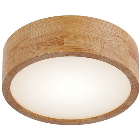 Lamkur Round Plafón Cilíndrico Roble, 1x E27
