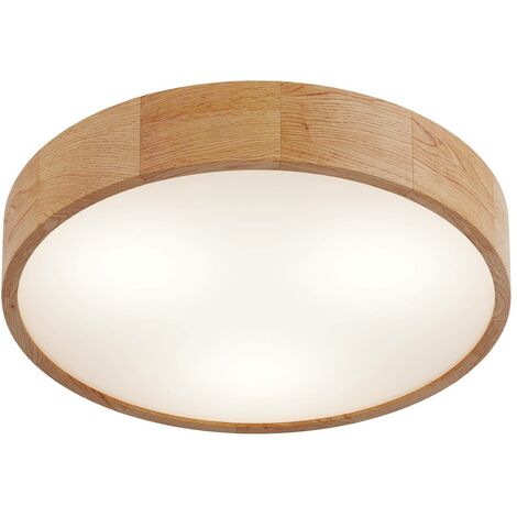 Lamkur Round Plafón Cilíndrico Roble, 3x E27