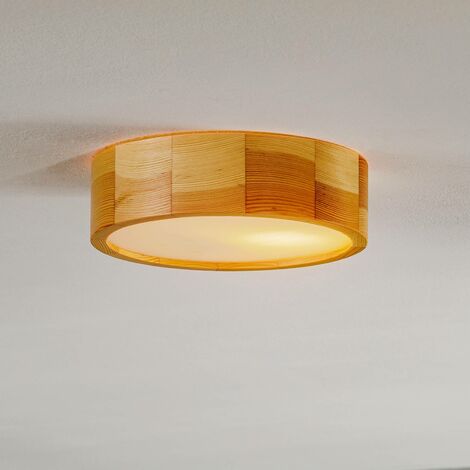Lamkur Round Plafoniera Cilindrica Pino, 1x E27