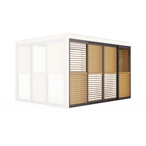 LAMM - laterale scorrevole con lamelle per pergola bioclimatica da 4 m