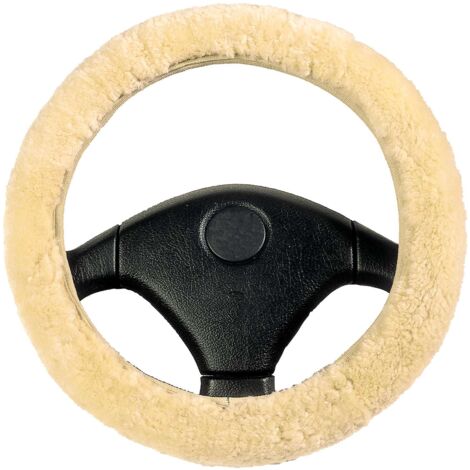 Lammfell Lenkradbezug beige
