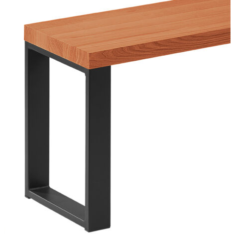 LAMO Manufaktur Sitzbank Esszimmer Holzbank 30x60x47 cm, Möbelfüße Simple Schwarz / Dunkel, LSB-01-A-004-60-9005S