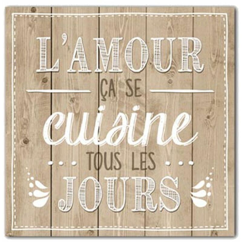 L'Amour - Dessous de plat carré en verre trempé
