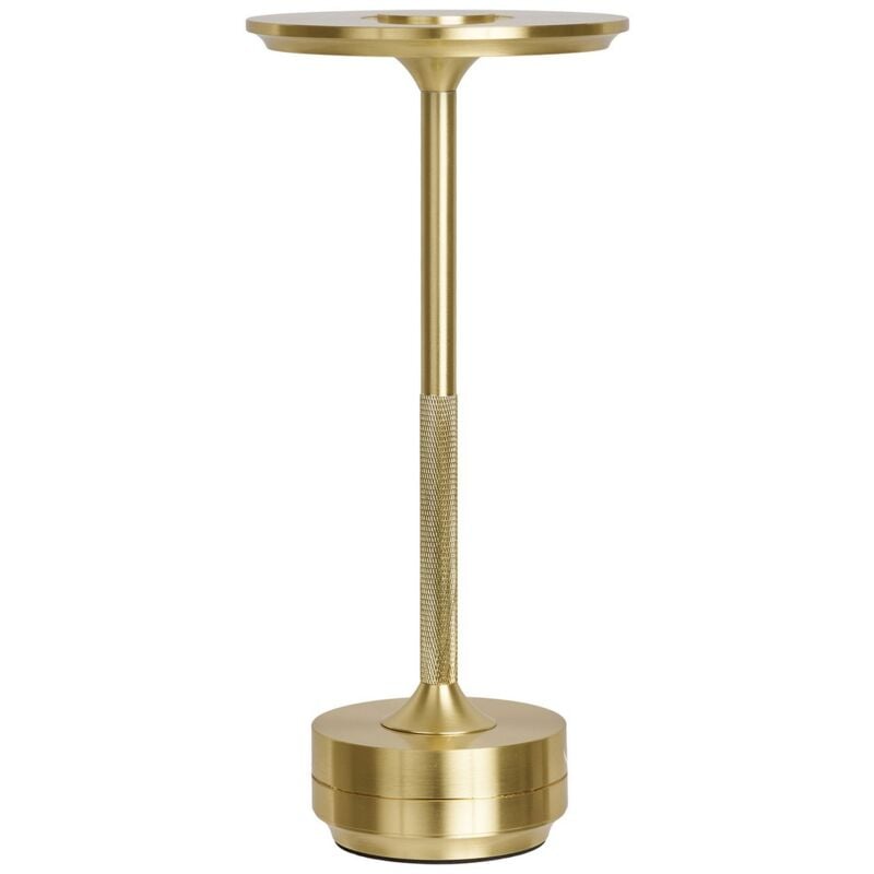 Epikasa - Lamp à Poser Lyneham, Aluminium, Laiton, 13x13x28,5 cm