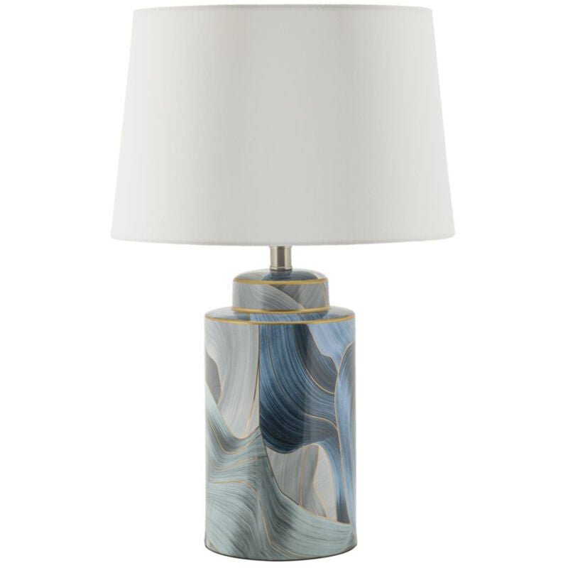 Epikasa - Lamp à Poser MF103, Céramique, Métal, Tissu, Multicouleur, 40x40x64 cm