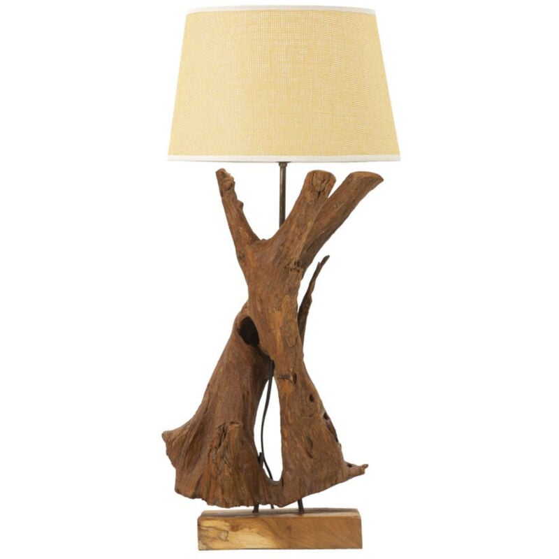 Lamp à Poser MF118, Bois, Marron, 35x35x80 cm